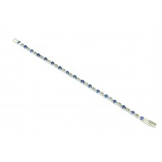 Handmade women's 925 Sterling Silver marcasite blue Gem stone Bracelet 7.5 '